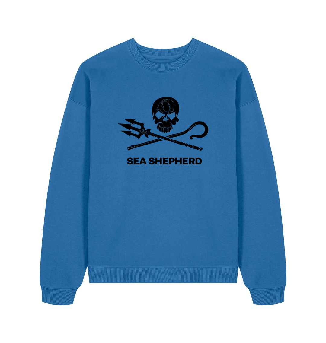 Mindful Blue Printed Sweater Front